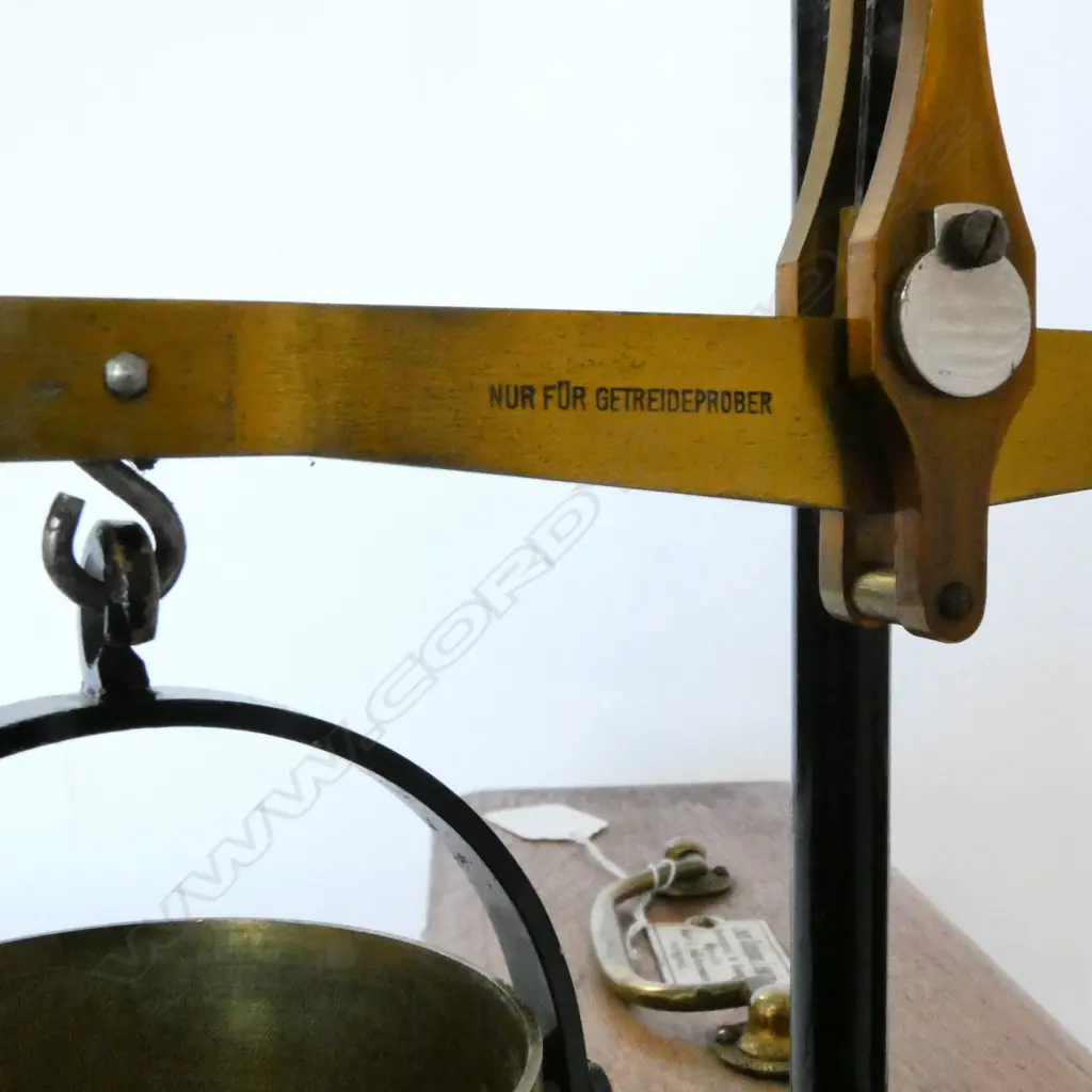 EARLY 20thC CHRONDROMETER (GRAIN SCALE) BY LOUIS SCHOPPER, LEIPZIG. IN OAK CASE Image 1++